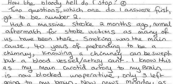 Smoking. Why did I start? How the hell do I stop?