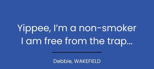 Supporting image for Yippee – I'm a non-smoker! A mantra by Yorkshire Smokefree client Debbie